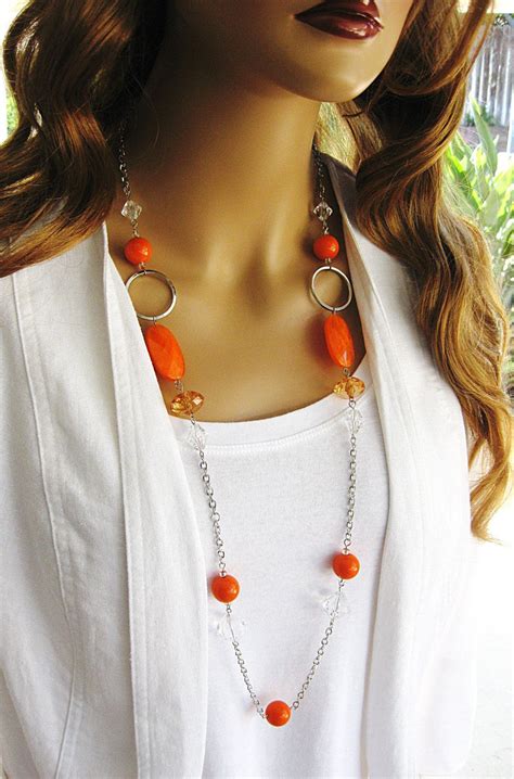 necklaces for women orange ct